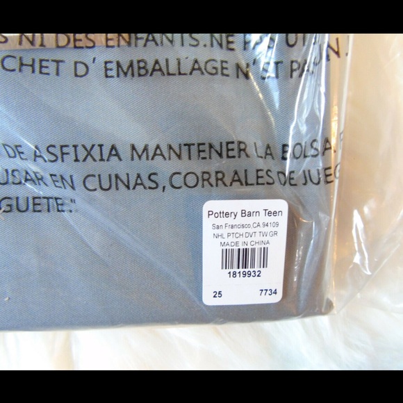 Pottery Barn Gray Cotton DUVET COVER Twin TwinXL - Picture 2 of 7